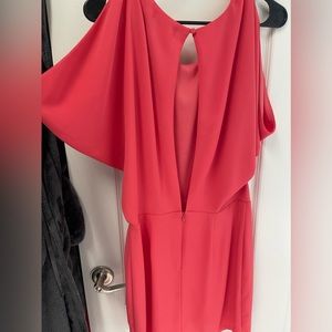 Lily rain coral dress with shoulder cut outs